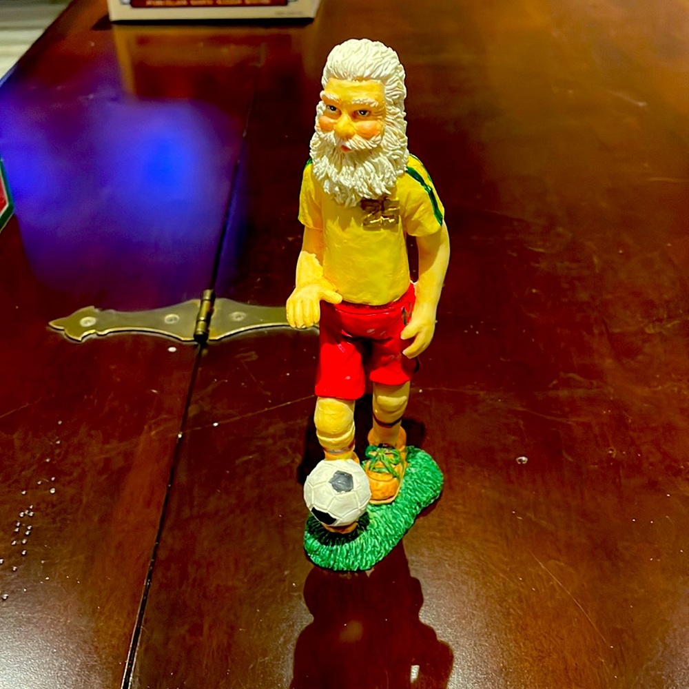 Vintage Sports Santa Pencil Figure. Like new. In original box!